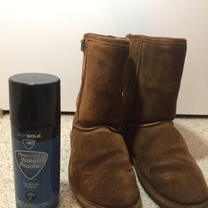 Bearpaw Boots Tan with water proof spray